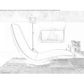 Leather armchair/chaise longue Iray