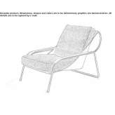 Chaise longue upholstered with fabric Kokrica