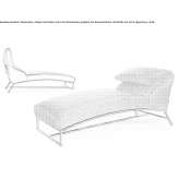 Upholstered chaise longue Platte