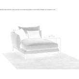 Leather chaise longue Borino