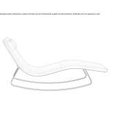 Chaise longue upholstered with fabric Csorvas