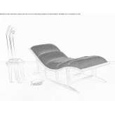 Chaise longue upholstered with fabric Ruidoso