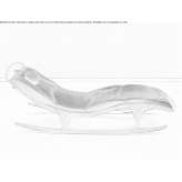 Chaise longue upholstered with fabric Kavakli