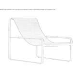 Chaise longue in tanned leather and steel Grycksbo