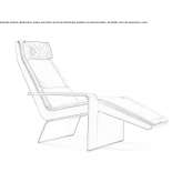 Chaise longue upholstered in leather Supia