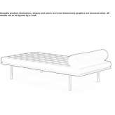 Chaise longue upholstered in quilted leather Caslano