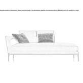 Fabric lounger Cornier