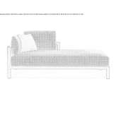 Fabric lounger Lenoir