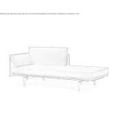 Chaise longue upholstered with fabric Eferding
