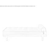 A lounger upholstered with fabric in a modern style Chaville