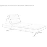 Chaise longue upholstered with fabric Manera