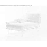 Chaise longue upholstered with fabric Sina
