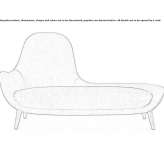 Chaise longue upholstered with fabric Mankato