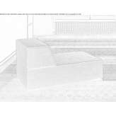 Upholstered fabric sofa with removable cover Soraca