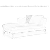 Chaise longue upholstered with fabric Uvarovka