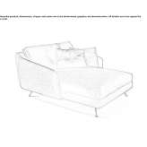 Upholstered velvet sofa Itati