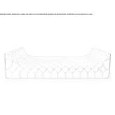 Chaise longue upholstered in quilted leather Aitrang