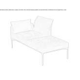 Chaise longue upholstered with fabric Tonya