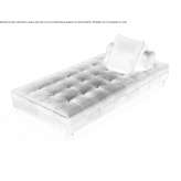 Chaise longue upholstered in quilted leather Verbier