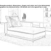 Chaise longue upholstered with fabric Lipusz