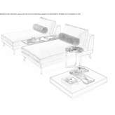 Fabric lounger with a removable cover Vivaro