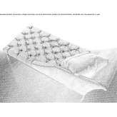 Chaise longue upholstered with fabric Rivett