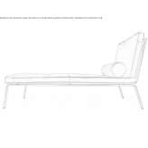 Upholstered leather sofa Reuilly