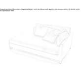 Fabric lounger with a removable cover Montauro