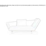 Chaise longue upholstered with fabric Sabana