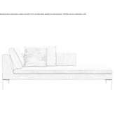 Chaise longue upholstered with fabric Cururupu