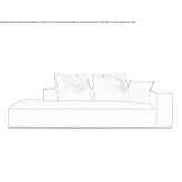 Chaise longue upholstered with fabric Ossona