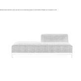 Chaise longue upholstered with fabric Pitaru