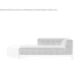 Chaise longue upholstered with fabric Pitaru