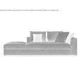 Chaise longue upholstered with fabric Remenham