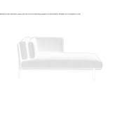 Chaise longue upholstered with fabric Poieni