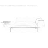 Fabric lounger Colugna
