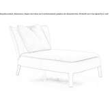Chaise longue upholstered with fabric Mactun