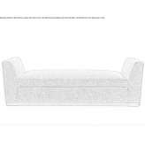 Chaise longue upholstered with fabric Vico