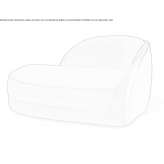 Chaise longue upholstered with fabric Torrance