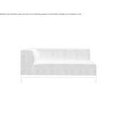 Chaise longue upholstered with fabric Pitaru