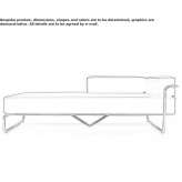 Upholstered lounger made of eco-leather Erlbach