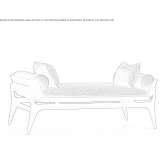 Chaise longue upholstered with fabric Sipotu