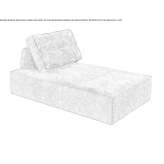 Chaise longue upholstered with fabric Manera