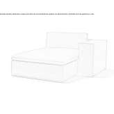 Chaise longue upholstered with fabric Cenaia