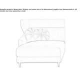 Upholstered sofa Kubey