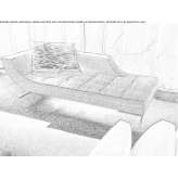 Chaise longue upholstered with fabric Svebolle