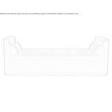 Chaise longue upholstered with fabric Durango