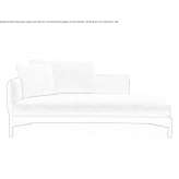 Leather and fabric lounger with removable cover Ruidera