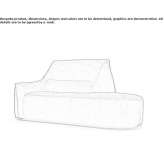 Chaise longue upholstered with fabric Cibolo