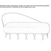 Fabric lounger Mirabel